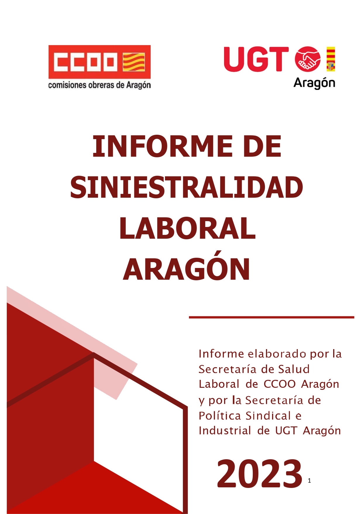 INFORME DE SINIESTRALIDAD LABORAL ARAGÓN 2023